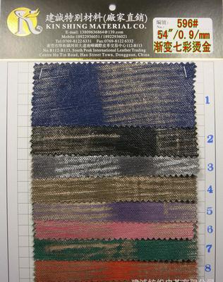 【渐变七彩烫金花纹石纹斑马豹点凹凸手袋鞋材酒店装饰面料0059】价格_厂家_图片 -