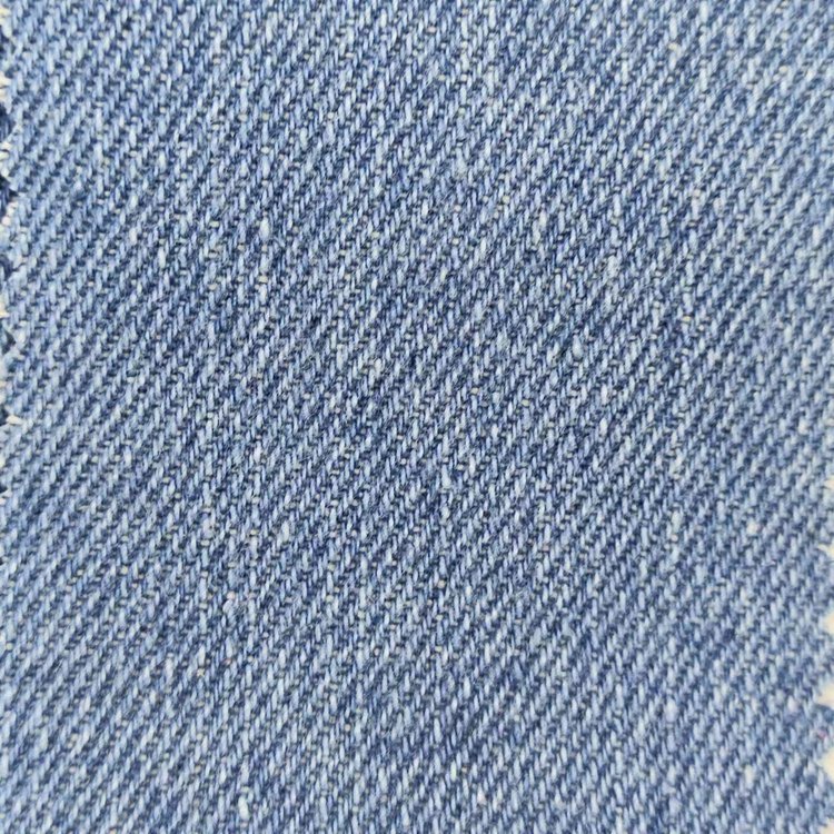涤棉粗竹节水洗牛仔布12安斜纹牛仔面料 鞋材箱包服装面料1417049